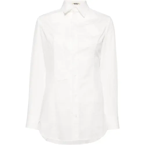 Asymmetric Buttoned Cotton Shirt , female, Sizes: M - Yohji Yamamoto - Modalova