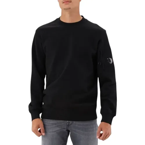 Schwarzer Lens Sweatshirt Klassischer Stil , Herren, Größe: S - C.P. Company - Modalova