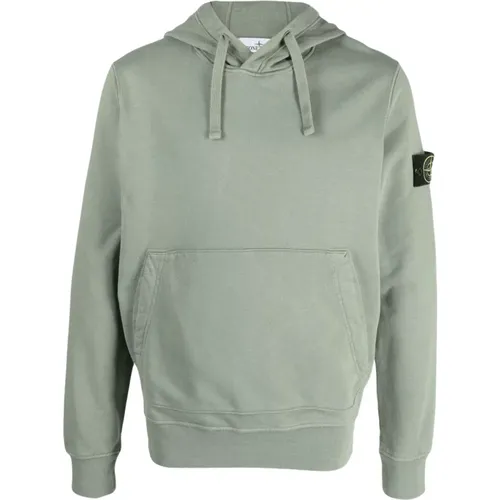 Sage Hooded Sweatshirt , male, Sizes: XL - Stone Island - Modalova