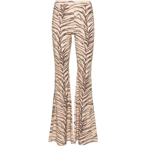 Animal Print Schlaghose , Damen, Größe: L - Stella Mccartney - Modalova