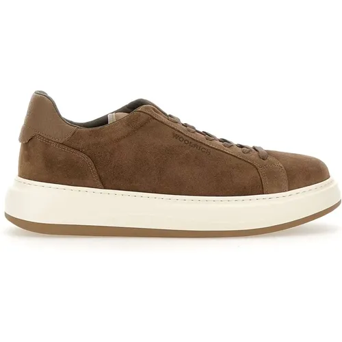 Braune Sneakers , Herren, Größe: 45 EU - Woolrich - Modalova