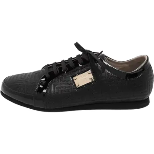 Pre-owned Leather sneakers , female, Sizes: 7 UK - Versace Pre-owned - Modalova