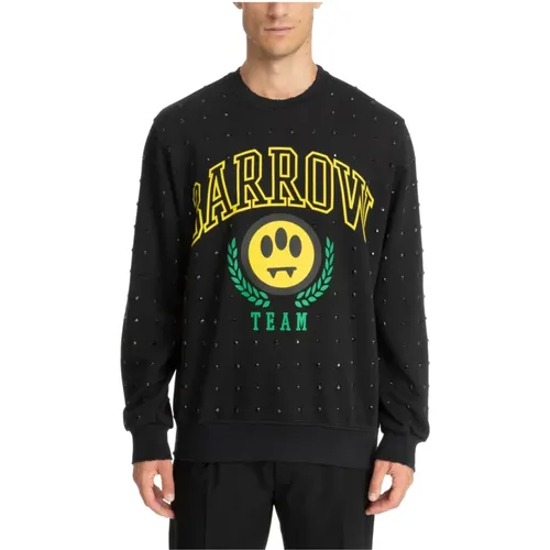 Gemustertes Sweatshirt mit Nieten und Logo - Barrow - Modalova