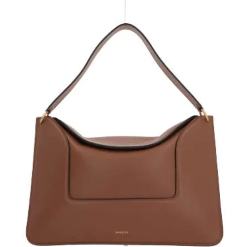 Leather Handbag with Gold Hardware , female, Sizes: ONE SIZE - Wandler - Modalova