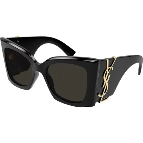 Monogram Acetate Sunglasses in Seasonal Colors , female, Sizes: 54 MM - Saint Laurent - Modalova