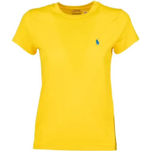 Vintage Baumwoll Logo T-Shirt , Damen, Größe: M - Polo Ralph Lauren - Modalova
