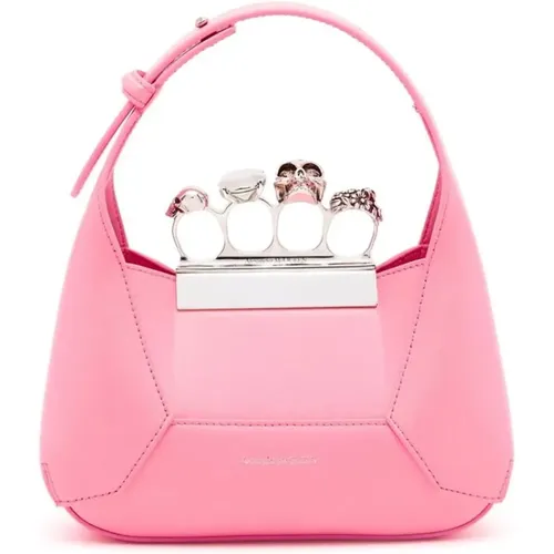 Flamingo Jewelled Hobo Mini Bag , female, Sizes: ONE SIZE - alexander mcqueen - Modalova