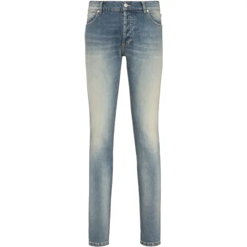Slim cut faded cotton jeans , Herren, Größe: W29 - Balmain - Modalova