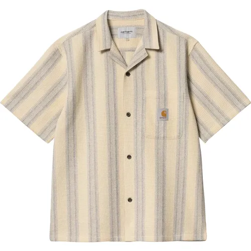 Dodson Stripe/Natural Shirt , male, Sizes: M, L - Carhartt WIP - Modalova