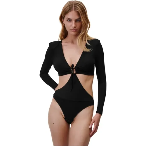 Schwarzer Cutout-Body , Damen, Größe: L - Undress Code - Modalova