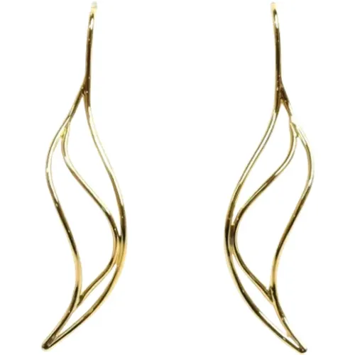 Pre-owned Gold earrings , female, Sizes: ONE SIZE - Tiffany & Co. Pre-owned - Modalova