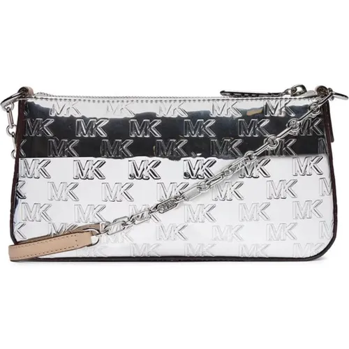 Silver Clutch Bag , female, Sizes: ONE SIZE - Michael Kors - Modalova