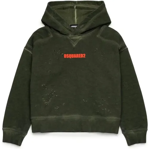 Kinder Vintage Logo Print Pullover - Dsquared2 - Modalova