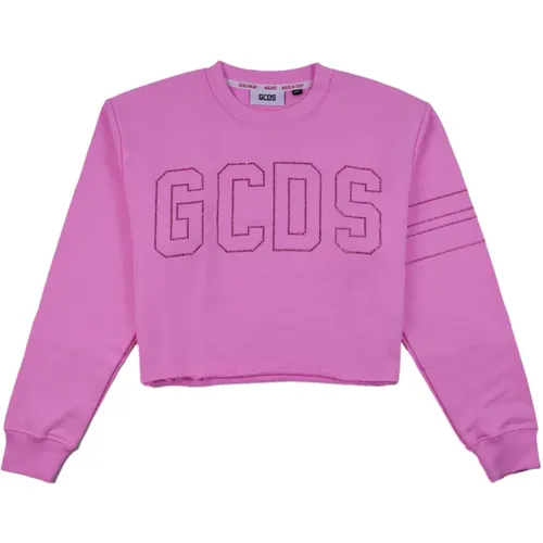 Bling Crop Sweatshirt , female, Sizes: M - Gcds - Modalova