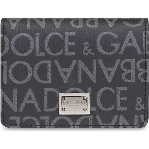 Wallet with logo , male, Sizes: ONE SIZE - Dolce & Gabbana - Modalova