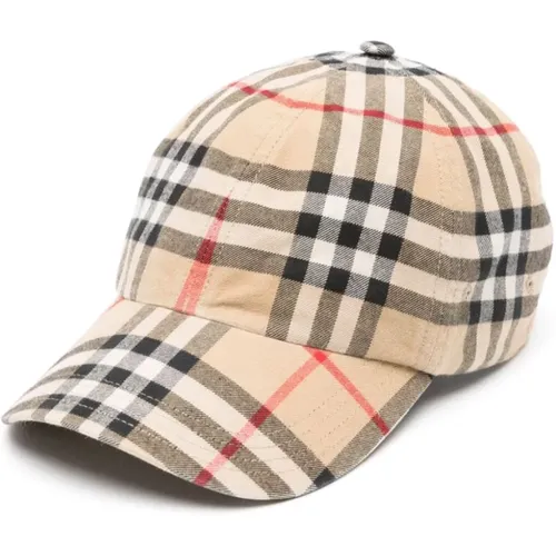 Beiger Vintage Check Hut , Damen, Größe: S - Burberry - Modalova