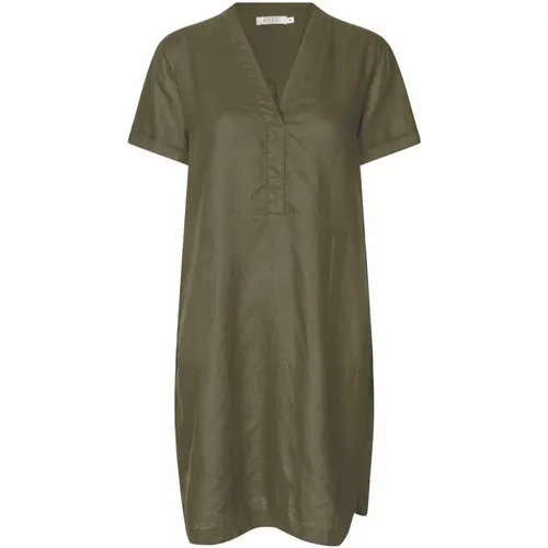 Simple Linen Dress Dusky , female, Sizes: S, L, M, 2XL - Masai - Modalova