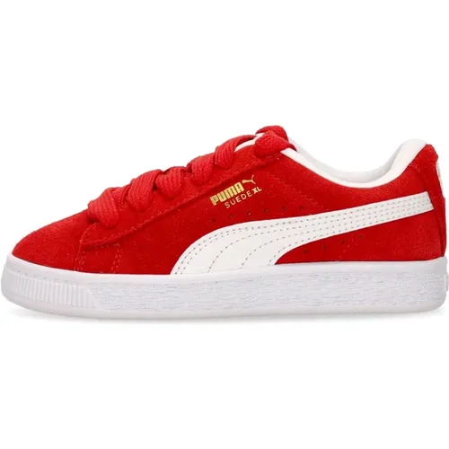 Rot/Weiß Wildleder Niedriger Schuh Junge - Puma - Modalova