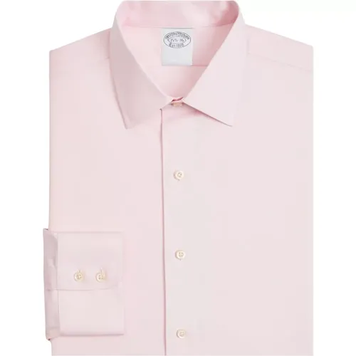 Pastellrosa Regular Fit Bügelfreies Hemd mit Ainsley-Kragen,Shirts,Hellblaues Regular-Fit-Hemd mit Ainsley-Kragen - Brooks Brothers - Modalova