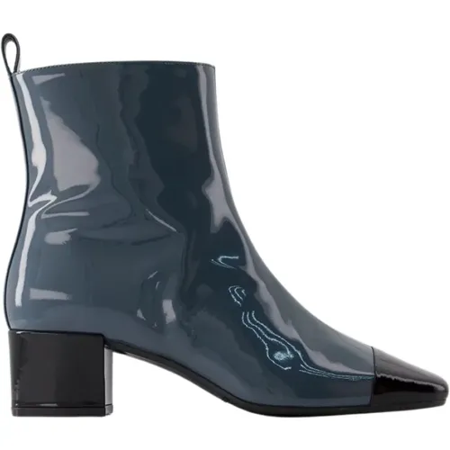 Estime Ankle Boots - Patent Leather - Grey /Black , female, Sizes: 3 UK, 4 1/2 UK, 4 UK, 5 1/2 UK, 2 UK - Carel - Modalova