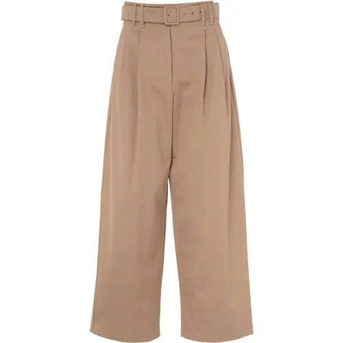 Braune Baumwollhose , Damen, Größe: M - Max Mara - Modalova