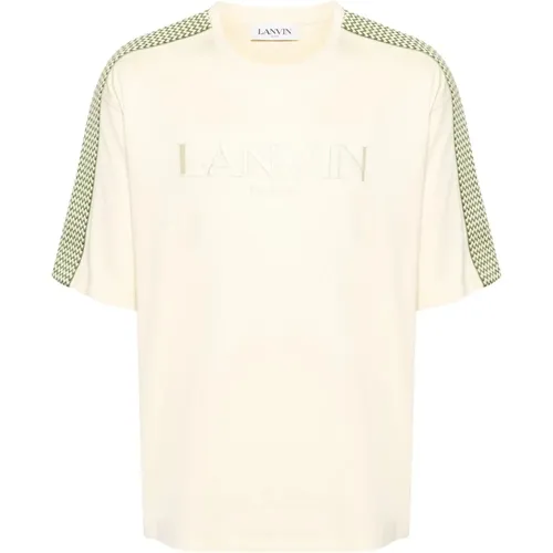 Embroidered Side Curb T-Shirt , male, Sizes: XL, M, L - Lanvin - Modalova