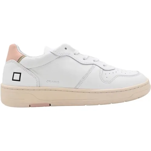 Court Mono Sneakers Weiß Rosa , Damen, Größe: 36 EU - D.a.t.e. - Modalova