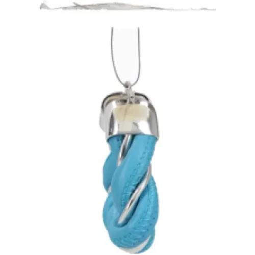 Moderne Dreieckige Ohrringe in Silber und Blauer Nappa - Bottega Veneta - Modalova