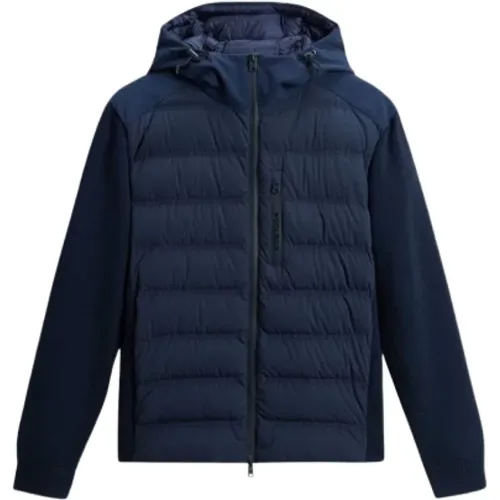 Gepolsterte Hybridjacke mit Daunen , Herren, Größe: XL - Woolrich - Modalova