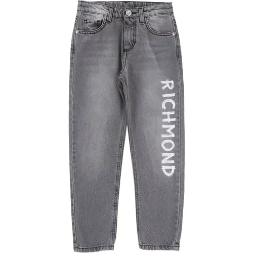 Logo Jeans mit Gürtel und Knopfverschluss - John Richmond - Modalova