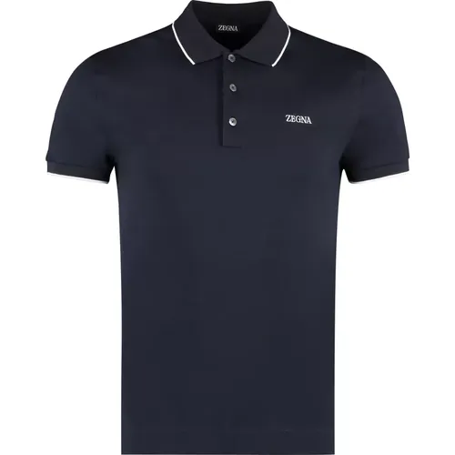 Cotton-Piqué Poloshirt , Herren, Größe: XL - Ermenegildo Zegna - Modalova