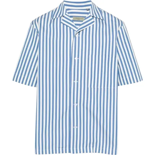 Blue Shirt Classic Style , male, Sizes: L, M - Corneliani - Modalova