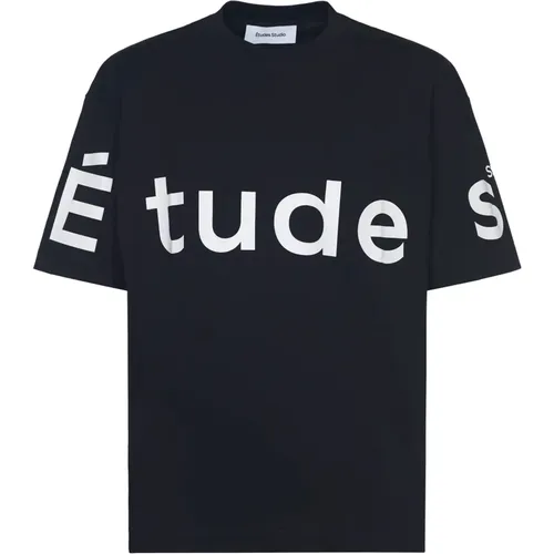 Schwarze T-Shirts und Polos Études - Études - Modalova