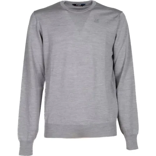 Grauer Sebastien Merino Pullover , Herren, Größe: XL - K-way - Modalova