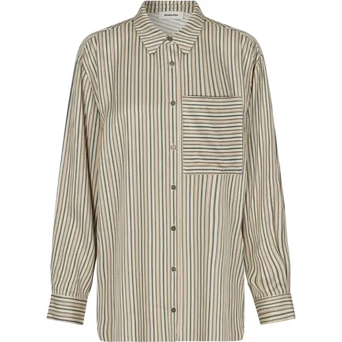Striped Oversized Shirt , female, Sizes: XL, S, M, L, XS - Modström - Modalova