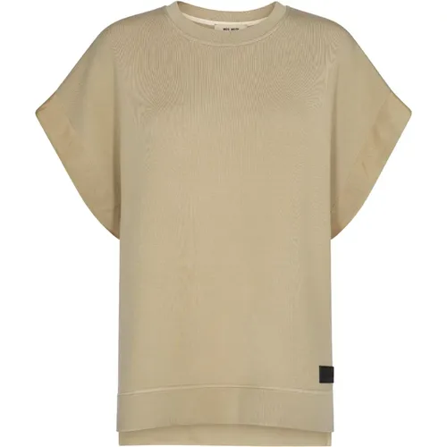 Stylish Waistcoat Sweatshirt with Side Slits , female, Sizes: L - MOS MOSH - Modalova