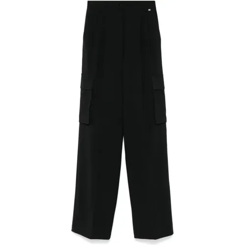 Schwarze gerade Hose für Frauen , Damen, Größe: XS - Herno - Modalova