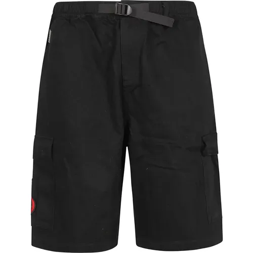 Cargo Shorts With Flames Patch AND Printed Logo , male, Sizes: S - Vision OF Super - Modalova