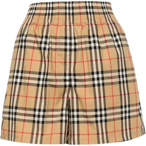 Shorts mit Vintage Check Muster , Damen, Größe: 2XS - Burberry - Modalova