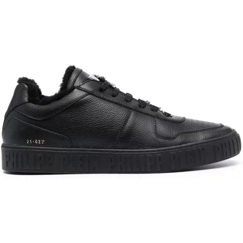 Schwarze Leder Lo-Top Sneakers - Philipp Plein - Modalova