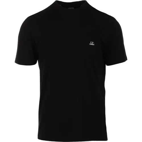 Jersey Logo Schwarzes T-Shirt , Herren, Größe: XL - C.P. Company - Modalova