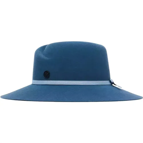 Blauer Fedora Hut Virginie Stil - Maison Michel - Modalova