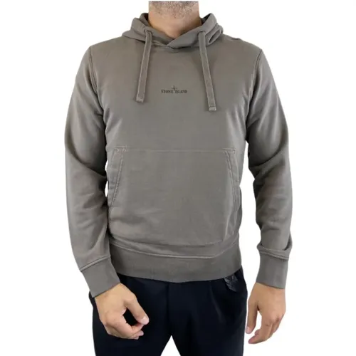 Kapuzenpullover in Taupe Farbe , Herren, Größe: XL - Stone Island - Modalova