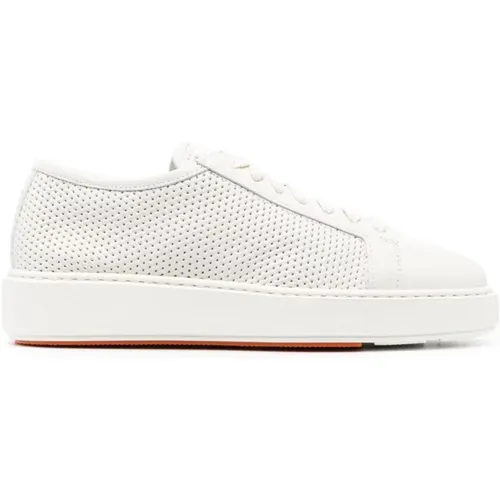 Leather Casual Trainers , female, Sizes: 8 UK - Santoni - Modalova