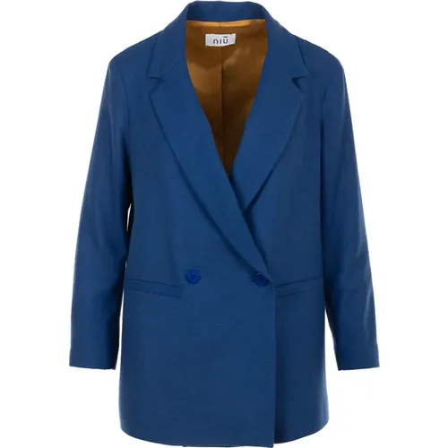 Klares Blaues Einfache Jacke NIU - NIU - Modalova