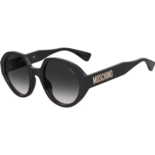 Dark Grey Shaded Sunglasses , female, Sizes: 53 MM - Moschino - Modalova