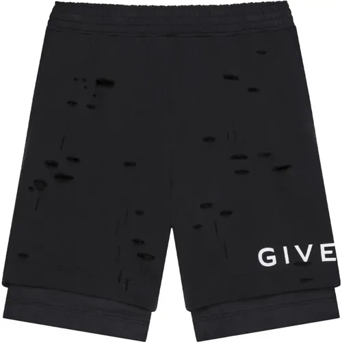 Destroyed Effect Bermuda Shorts , male, Sizes: L, S, XL - Givenchy - Modalova
