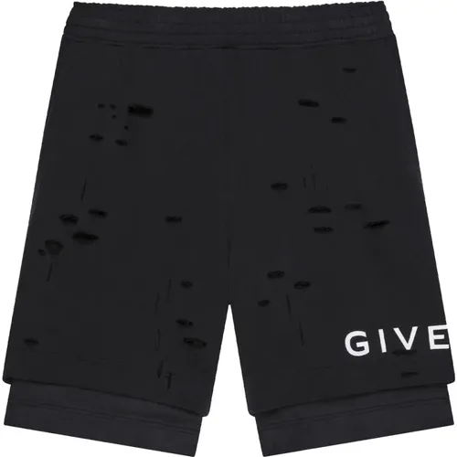 Destroyed Effect Bermuda Shorts , male, Sizes: S, M - Givenchy - Modalova