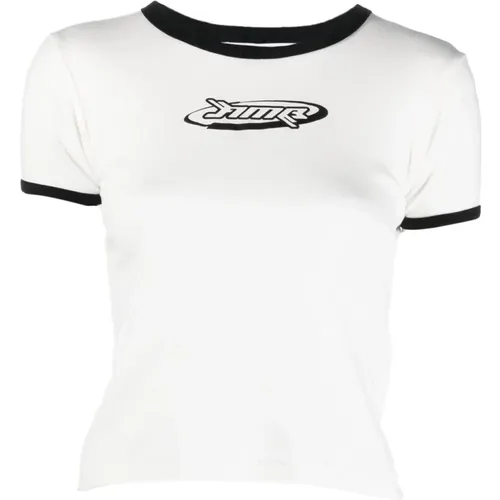 Weißes Baumwollt-Shirt , Damen, Größe: L - Ambush - Modalova
