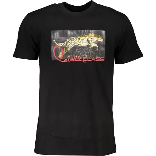 Printed Logo T-Shirt , male, Sizes: L - Cavalli Class - Modalova